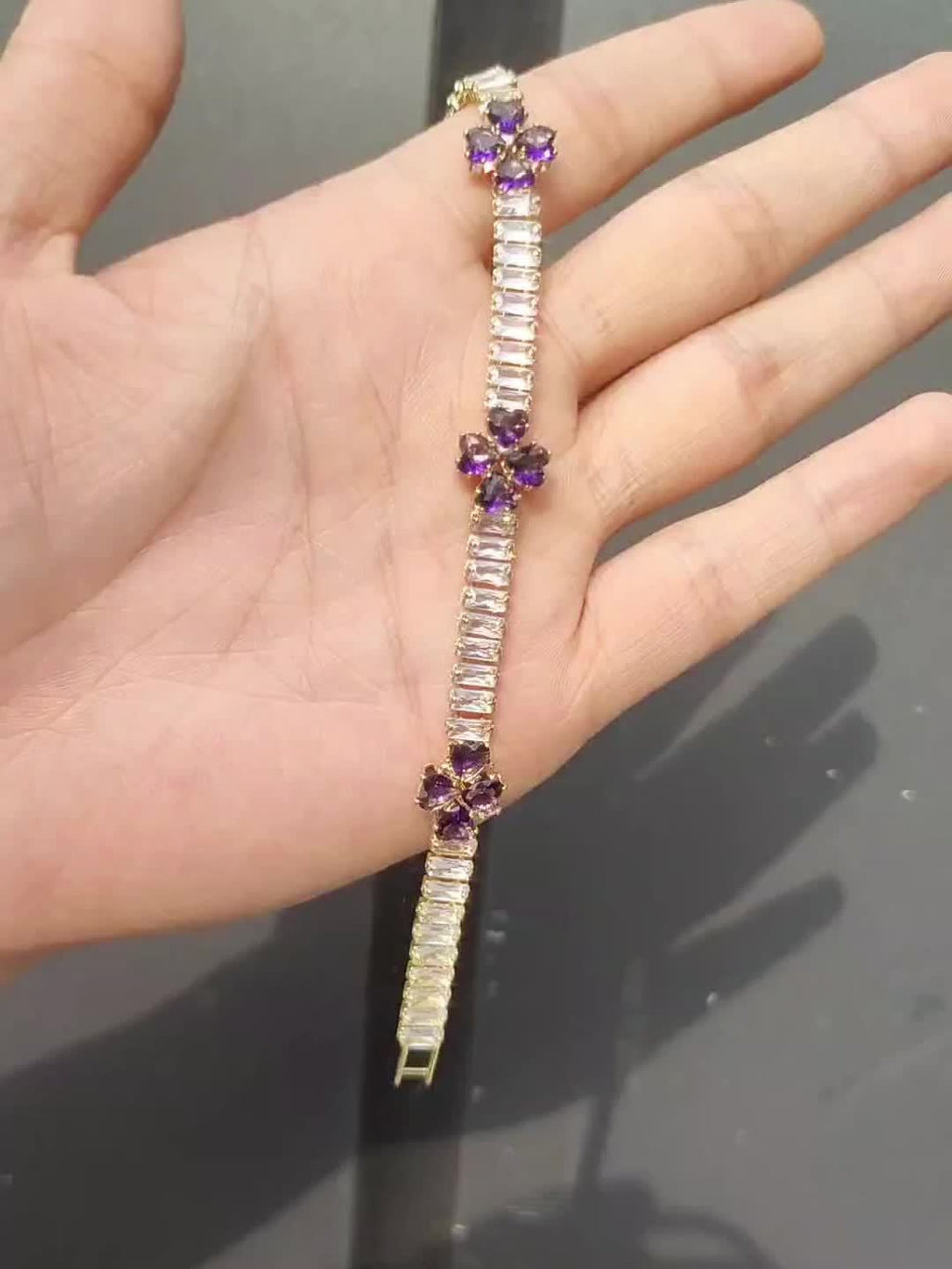 Heart Shape Tennis Bracelet