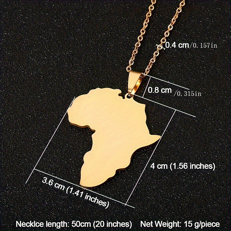 African Map Necklace