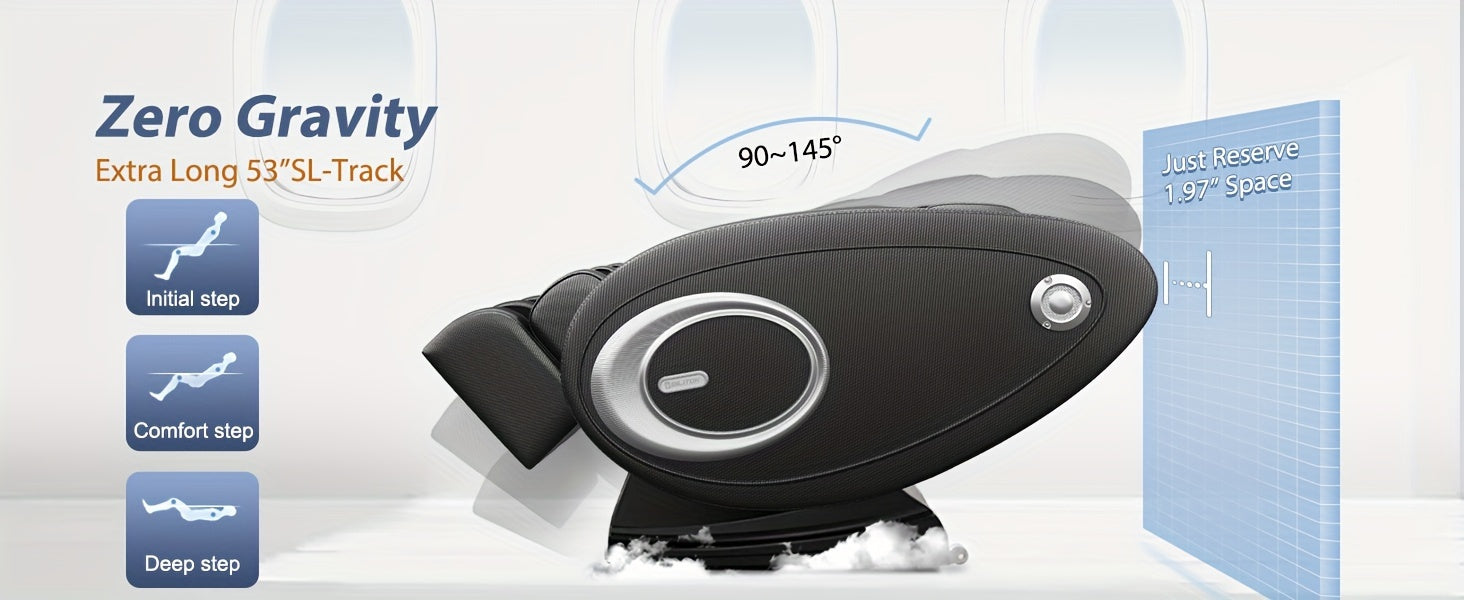 Massage Chair Recliner With Zero Gravity, Full Body Massage Chair With Heating, Built-in Speaker & Touch Screen, Air, Foot Roller - Ideal Christmas Gifts For Men And Women, Electronic Neck And Back Massager