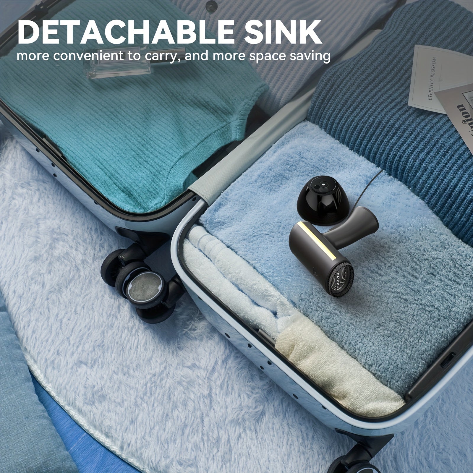 Handheld Hanging Ironing Machine, Portable For Home And Travel, 1100W High-power Clothing Wrinkle Removal Steam Engine, Stainless Steel Panel, 10.14oz Large Capacity Water Tank, 20S Fast Fogging, Suitable For Various Clothing