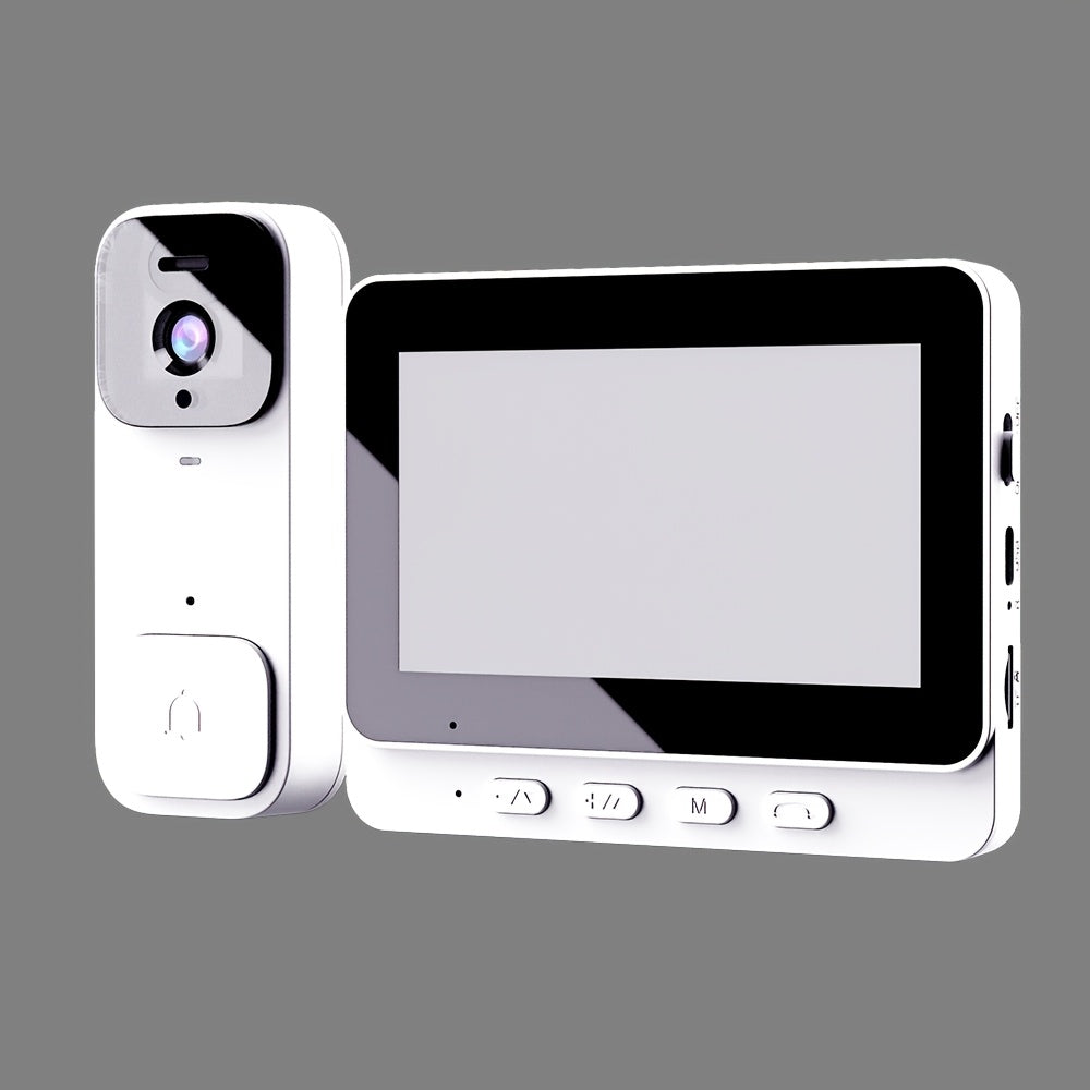 X7/NT601/X6 SMart Video Doorbell With 4.3" Display: No WiFi Needed & 128GB Storage | 300K Pixel Auto-Capture + 3+ Month Battery | 90-Min Charging - Home Security System For Apartments/Houses