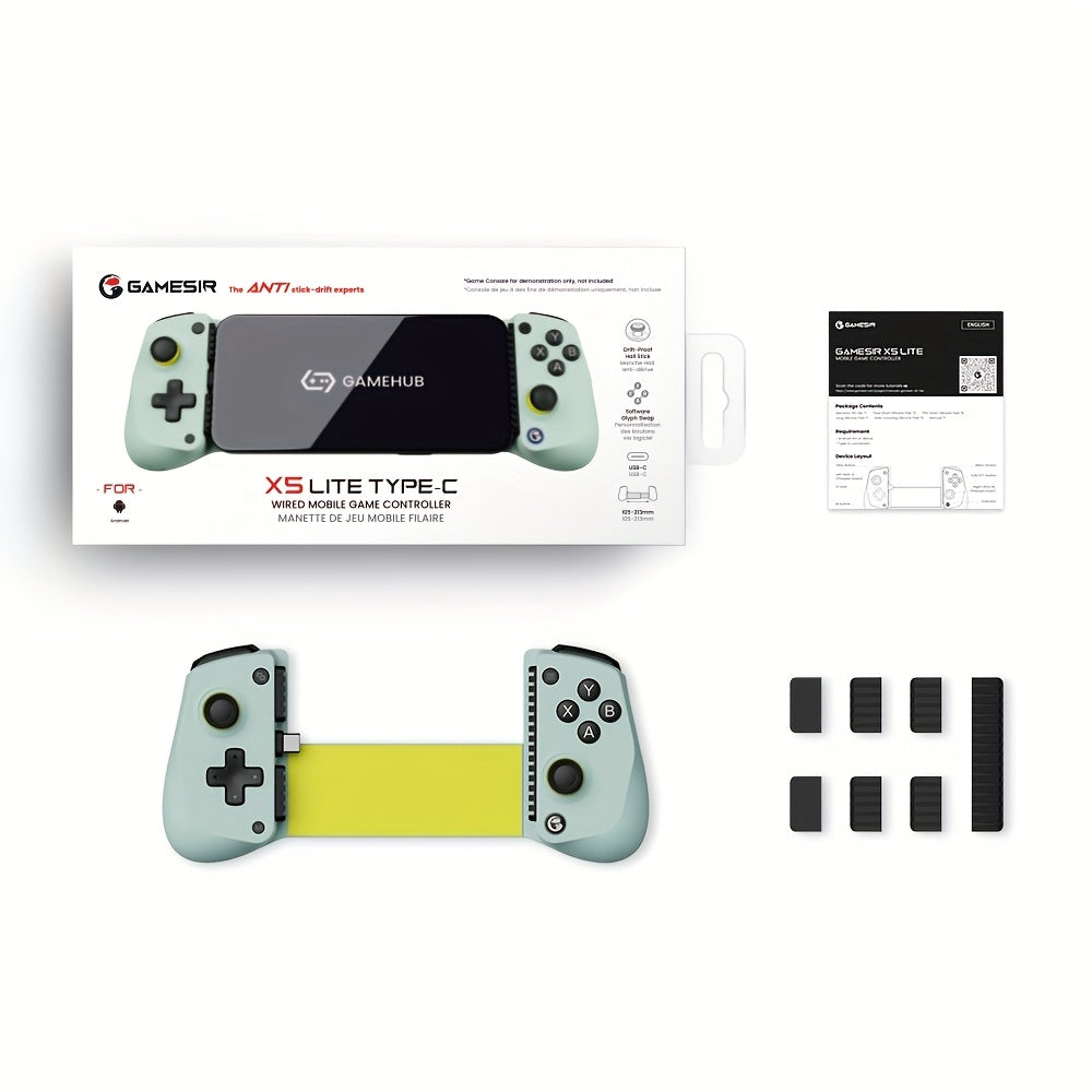 GameSir X5 Lite Mobile Gamepad Game Controller: Hall Effect Sticks for FPS/MOBA | Ultra-Light 135g | Turbo Buttons | Pass-Through Charging | for iOS/Android Phone, Fps Gaming, Gaming Accessory, Portable Controller, Compact Ga