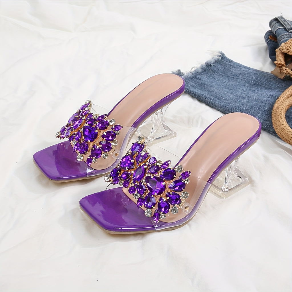 Icelynn Purple Glittery High Heel