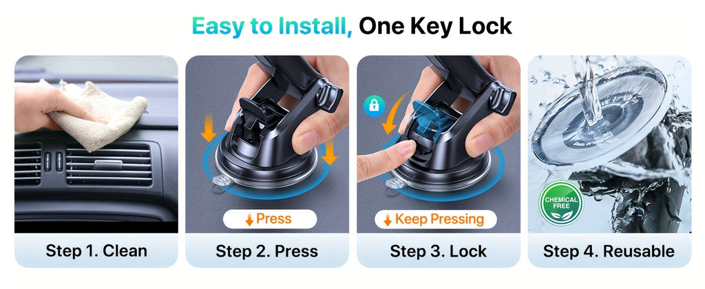 LOTUNY Car Phone Holder, Universal Hands-Free Phone Holders for Your Car, 3-in-1 Phone Mount for CarAir Vent Compatible with for iphone for samsung Google and All 4" to 7, 2" Phones