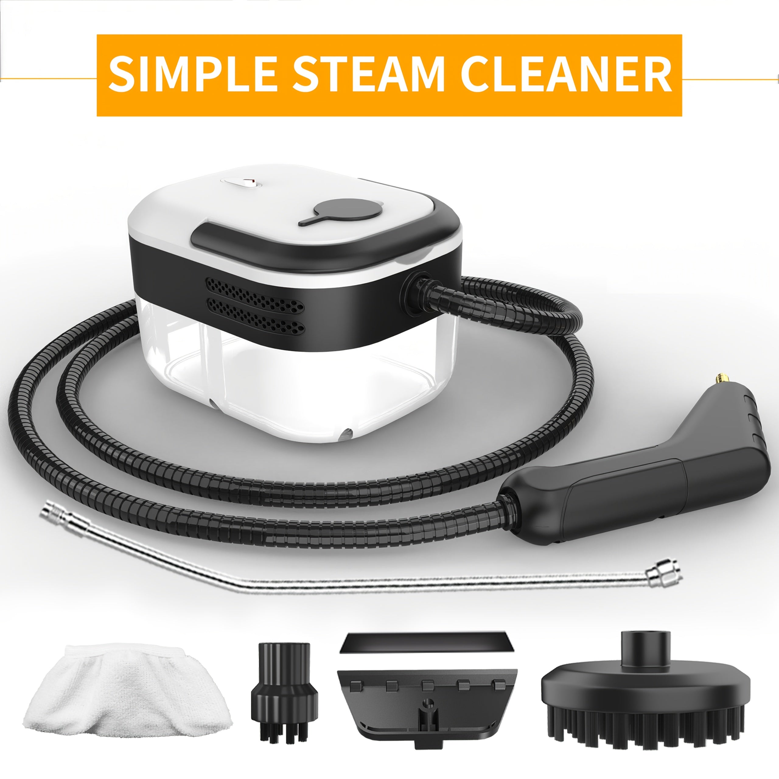 High Pressure Steam Cleaner, Household Steam Cleaner Handheld, Suitable For Kitchen Fume, Sofa, Small Air Conditioning, Washing Machine, 35pcs Accessory Set (without Steam Cleaner)