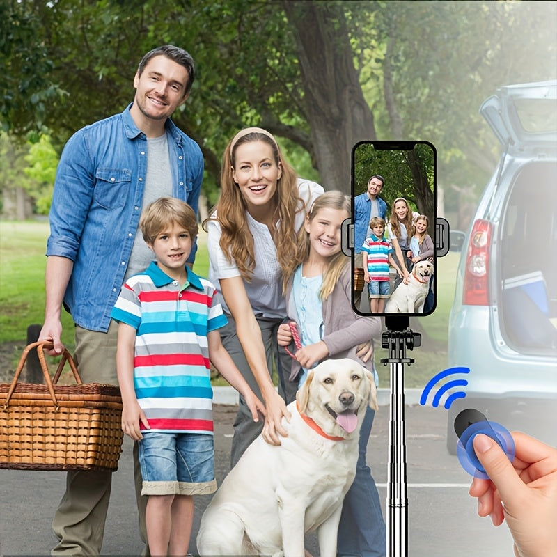 40 Inch Retractable Selfie Stick Professional Floor Tripod For Live Streaming, With Wireless Remote, 360° Rotation, Stable Anti-shake Design. Ideal For Travel Vlogs & Outdoor Live Streaming. Compatible With for iphone/Androi