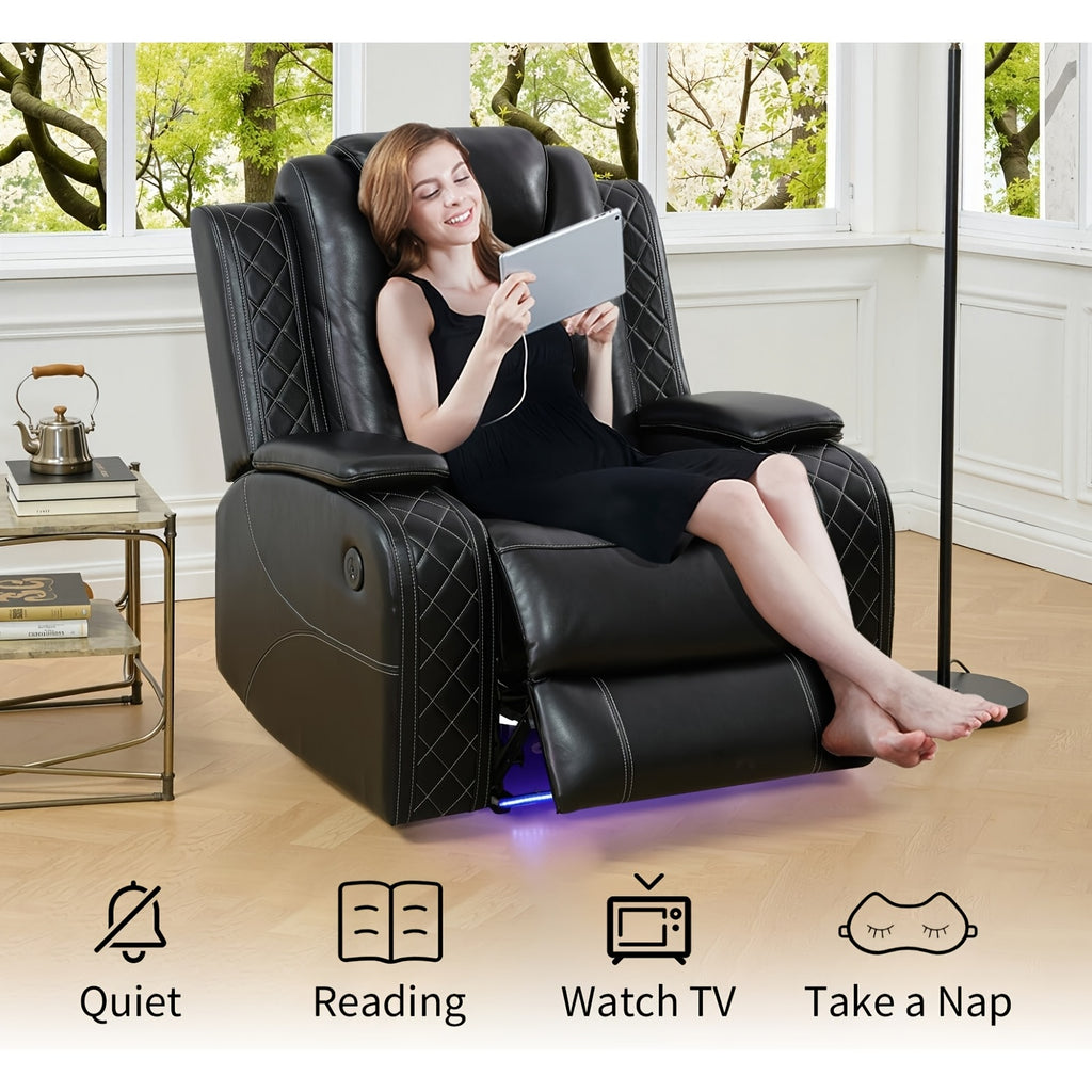 Intelligent Faux Leather Recliner