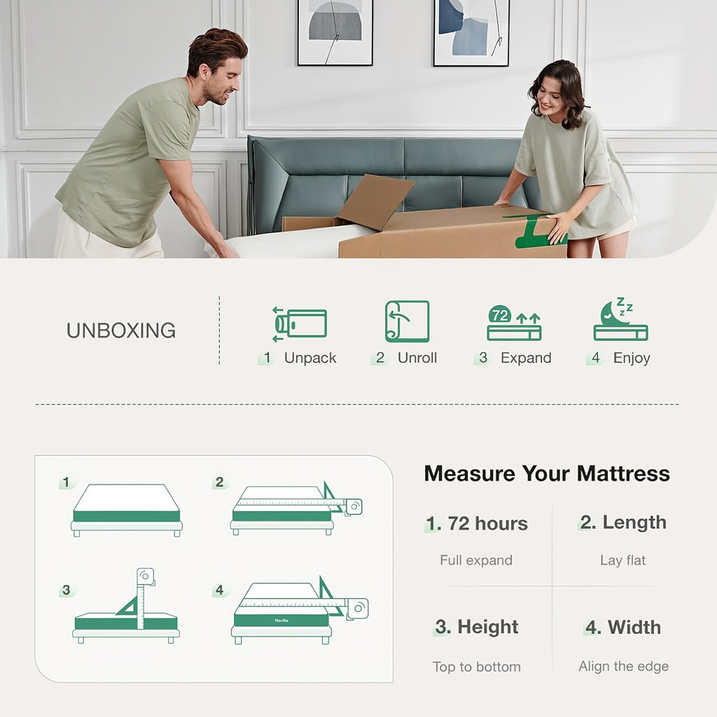 Luxury gel memory foam mattress 12 inch twin bed full size hypoallergenic mattress, medium hardness, European top design, comfortable sleep - can provide twin mattress, home Valentine's Day decorations, home furniture, home d