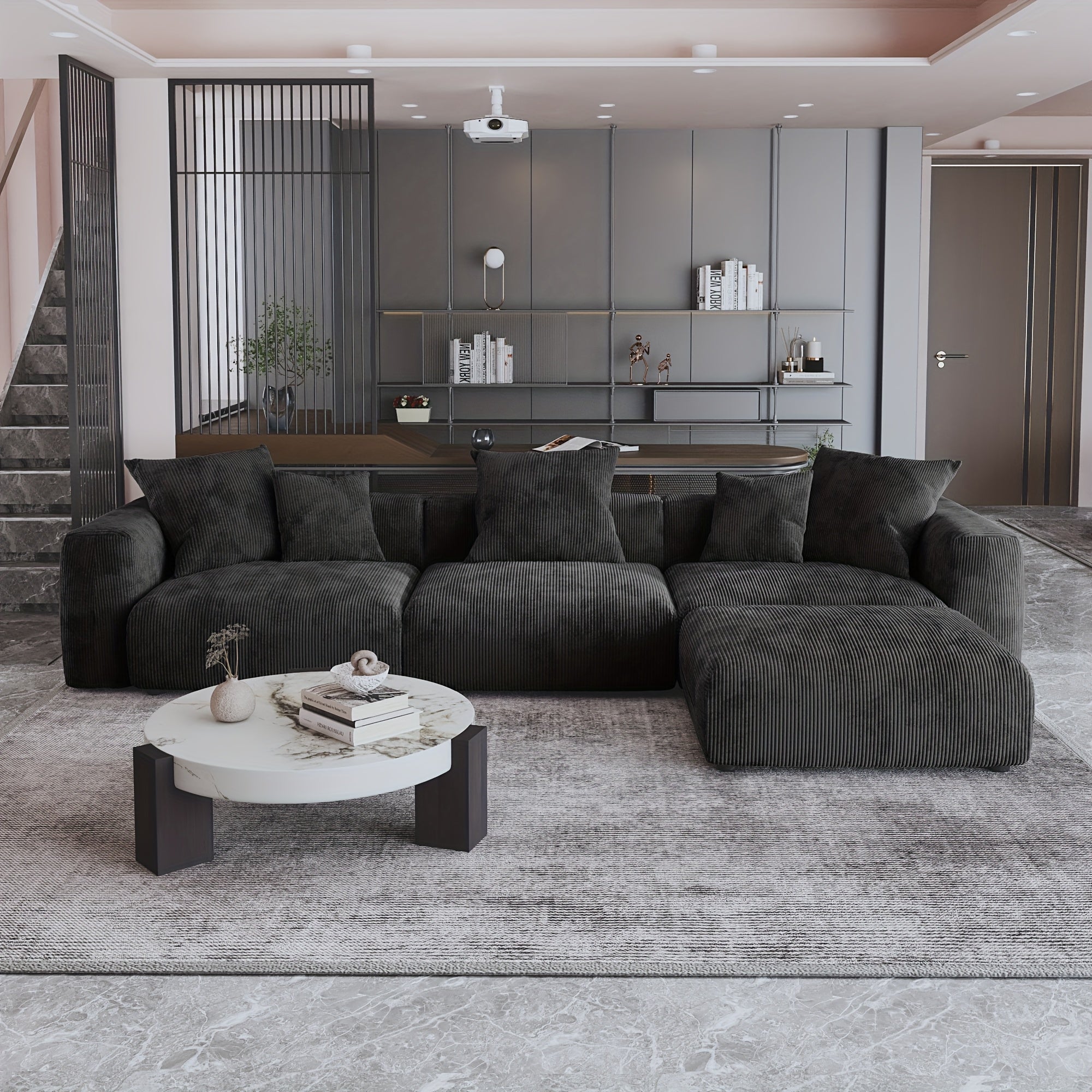 Extra Large U-Shaped Modular Sectional Sofa Couch