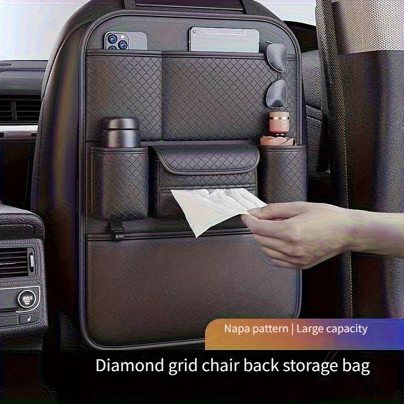 Car Seat Back Storage Bag with Tissue Box