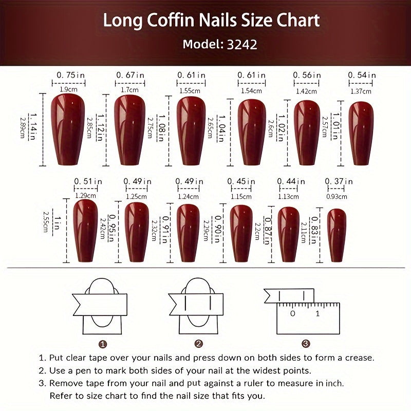 [Pink Coffin Nail] 24pcs Long Coffin Nail | Pink Fashion Gradient Shimmer Glitter