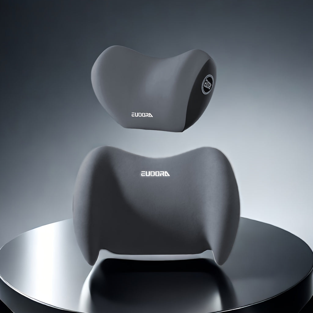 1 set of 2 ergonomic car seats 1 headrest 1 lumbar pillow support combo set is suitable for various models of seats, easy to install, ideal gift for drivers