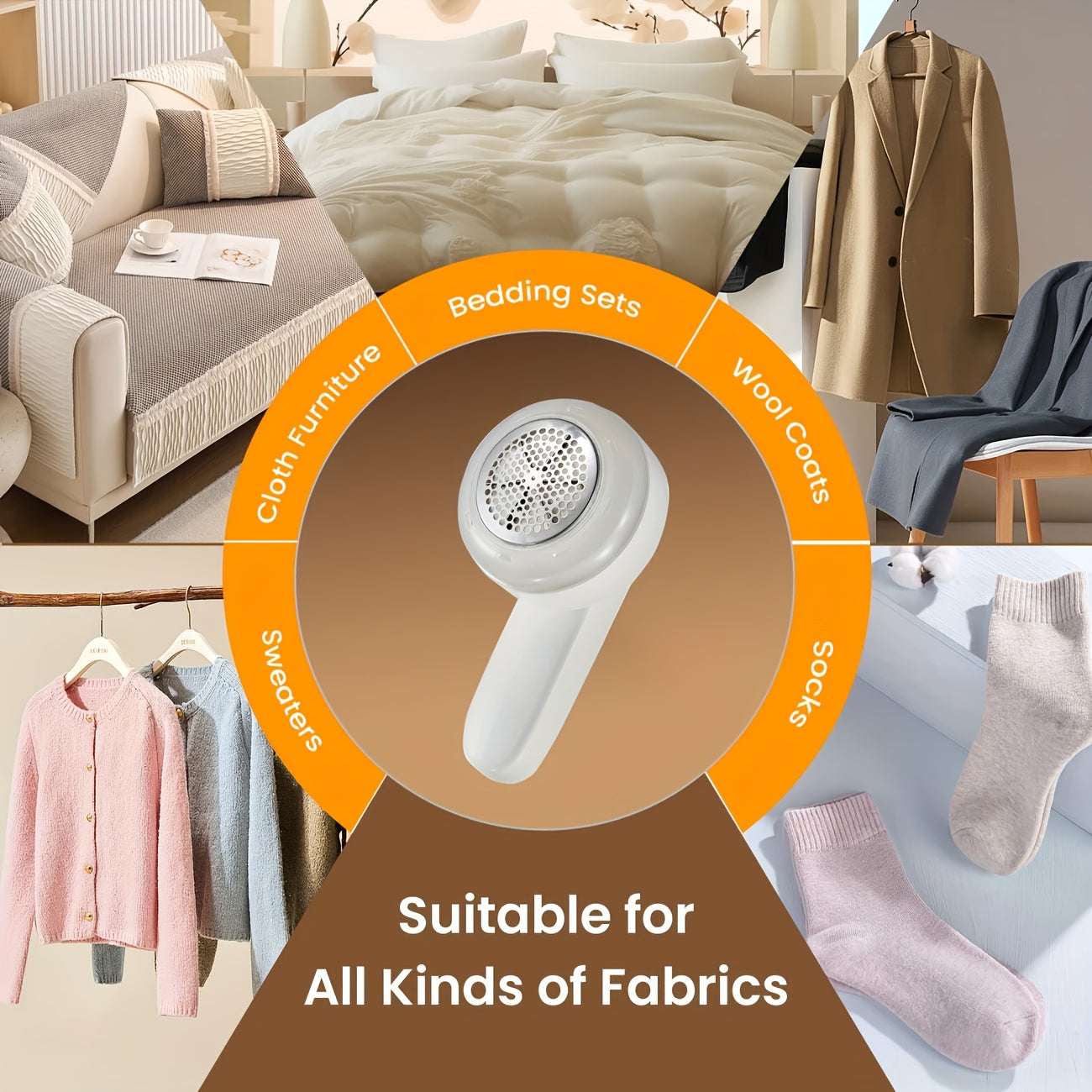 Lint Remover, Fabric Shaver and Lint Brush for Clothes Cleaning - Household Tool to Remove Pilling from Sweaters, Sofas, Furniture & Textiles, Textile Maintenance, Sweater Care, Handheld Device, Portable Cleaner, Durable Cons