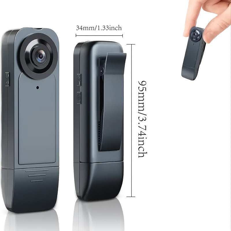 Body Camera, 1080P 64GB Body Camera with Upgraded Clip, Wearable Camera with Motion Detection and Night Vision, Suitable for Proof of Work, Delivery, Outdoor Travel, Personal Use