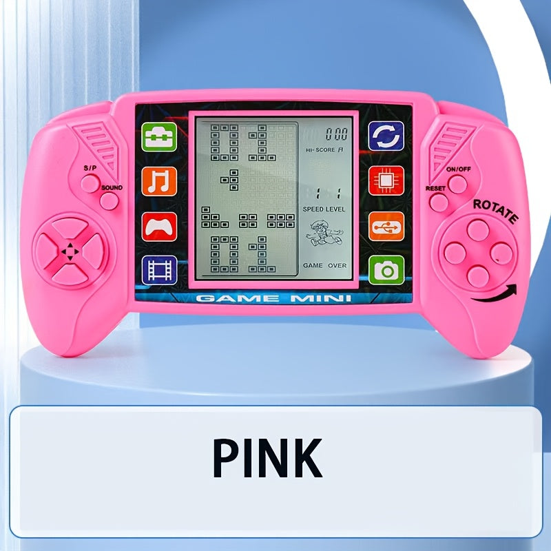 [Fei Rui Retro Game Console] Fei Rui Retro Classic Handheld Game Console - Large Screen, Portable, No Battery Needed, Includes Carrying Strap, Durable Plastic, Nostalgic Design & Easy-to-Use Interface, Game Accessory, Playful