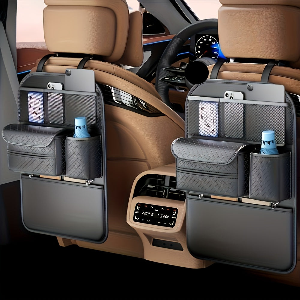 PU Leather Car Seat Back Organizer