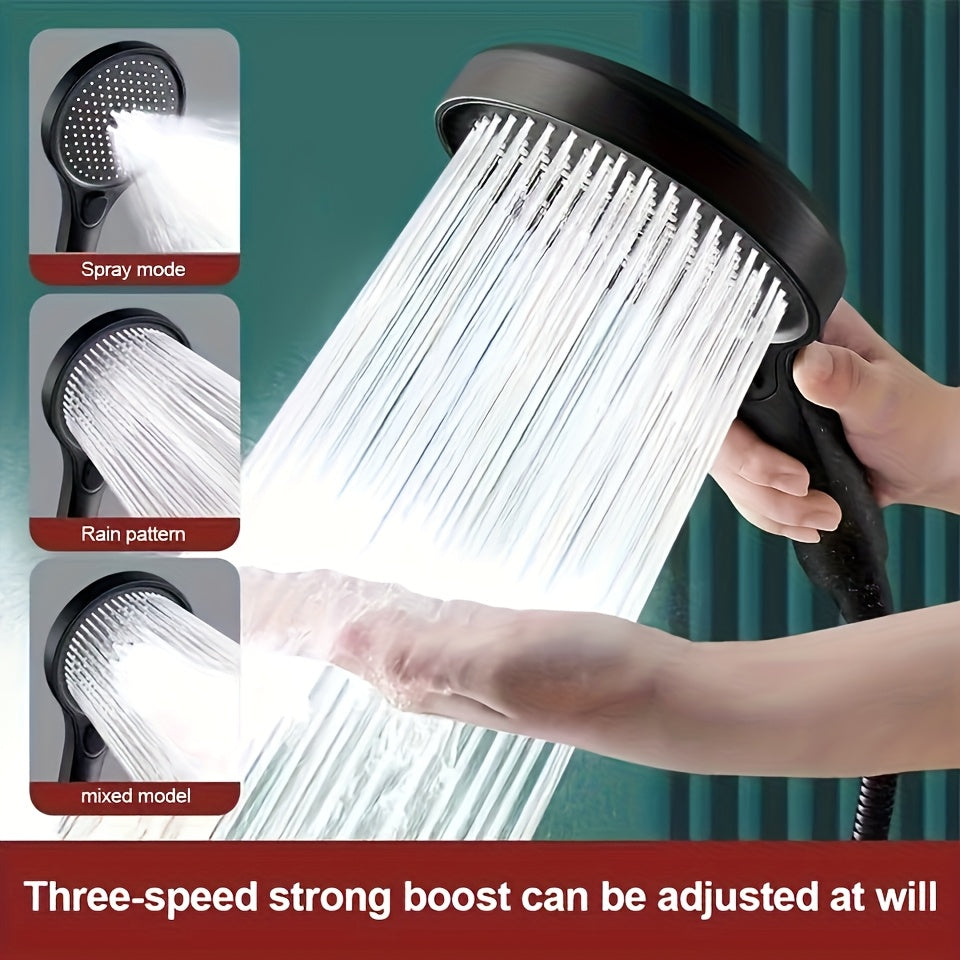 [5 Modes | High-Pressure] 5 Modes High-Pressure Handheld Shower Head | Fragrance-Free, Sensitive Light Beige, Easy Install, No Batteries - Modern Bathroom Accessory, Water Sprayer, RV Faucets, 90 Regions