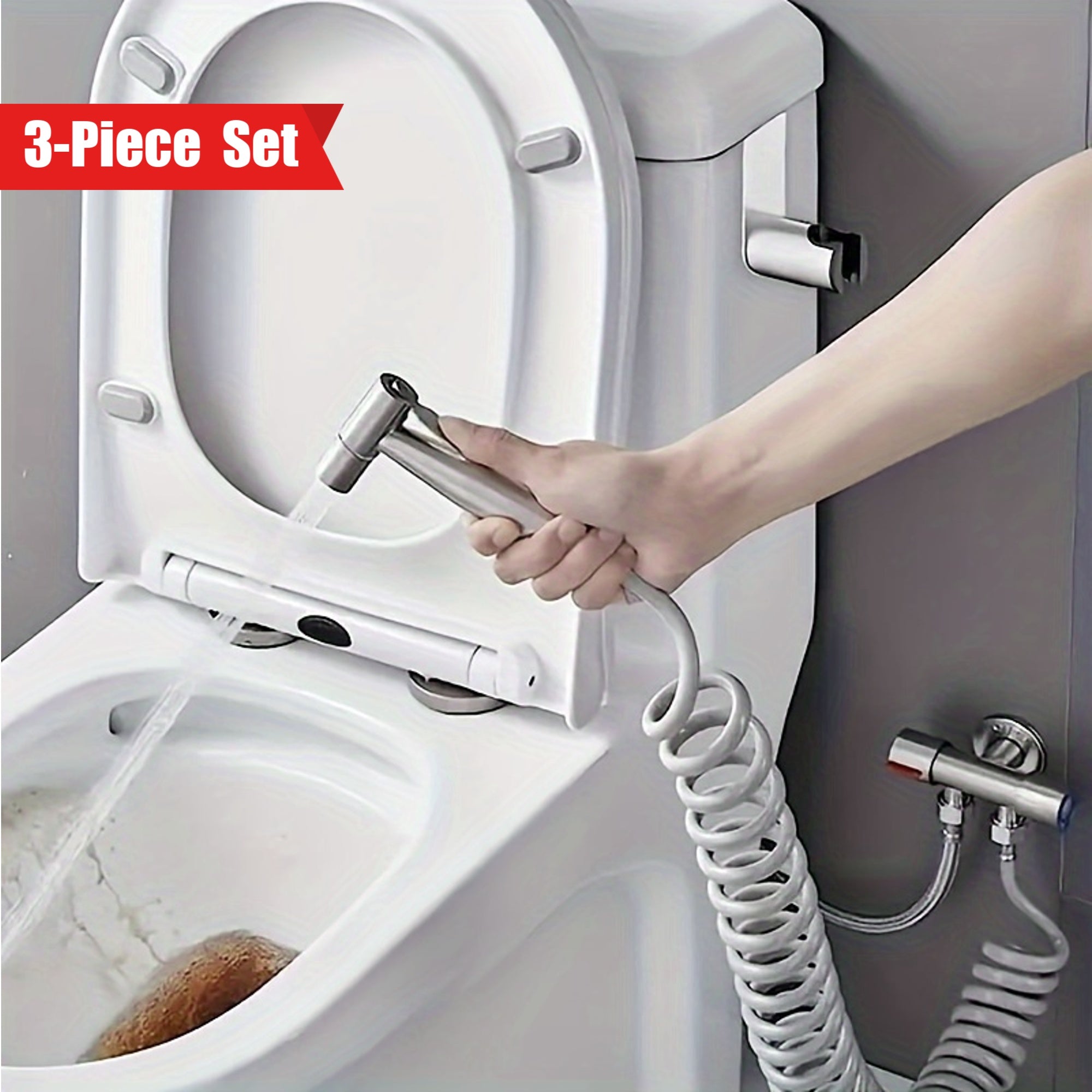 3pcs Stainless Bathroom Pressure Cleaner