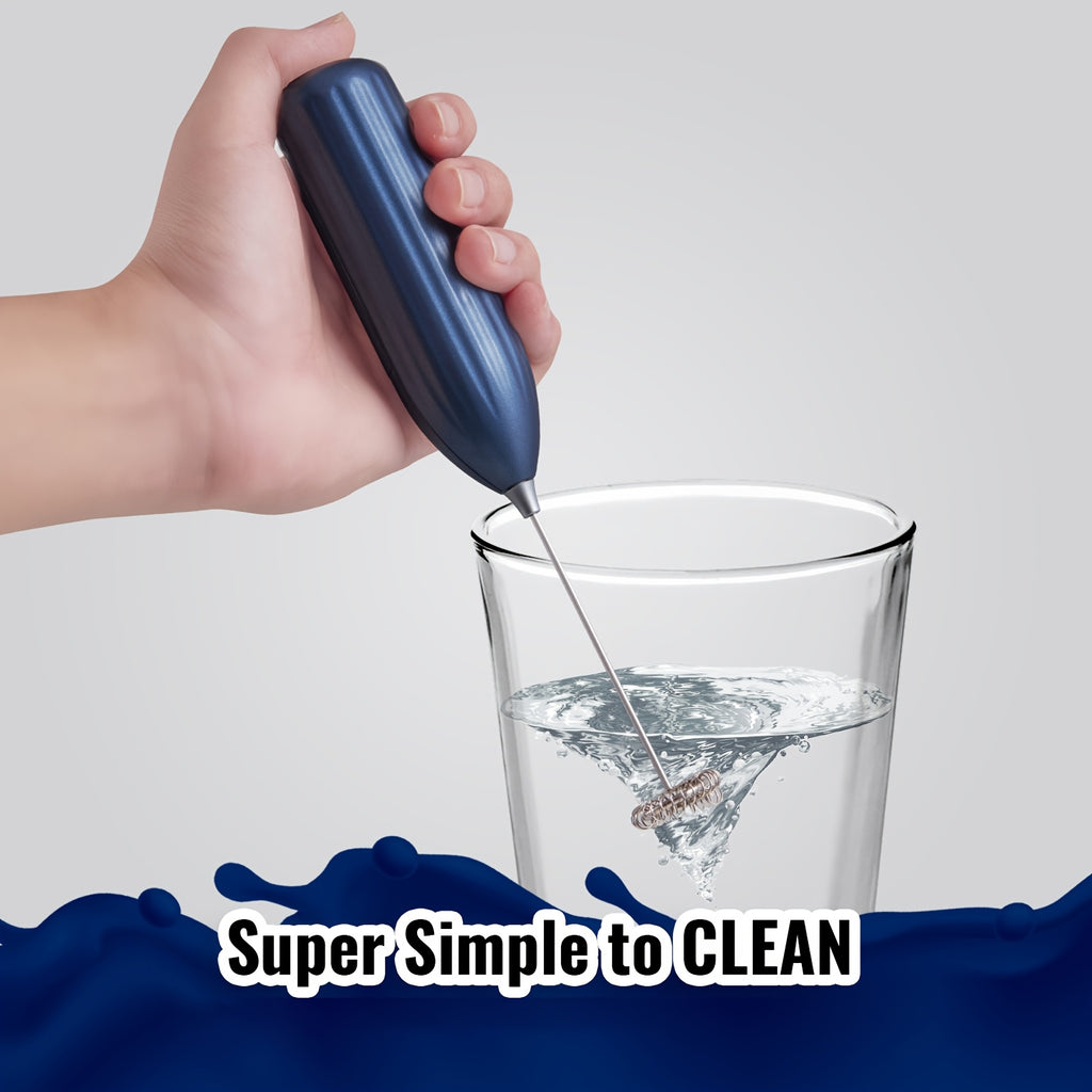 Lalayuan Powerful Electric Milk Frother & Drink Mixer - Heavy-Duty Stainless Steel Handheld Electric Whisk with 2-in-1 Design, 2-in-1 Foaming & Blending