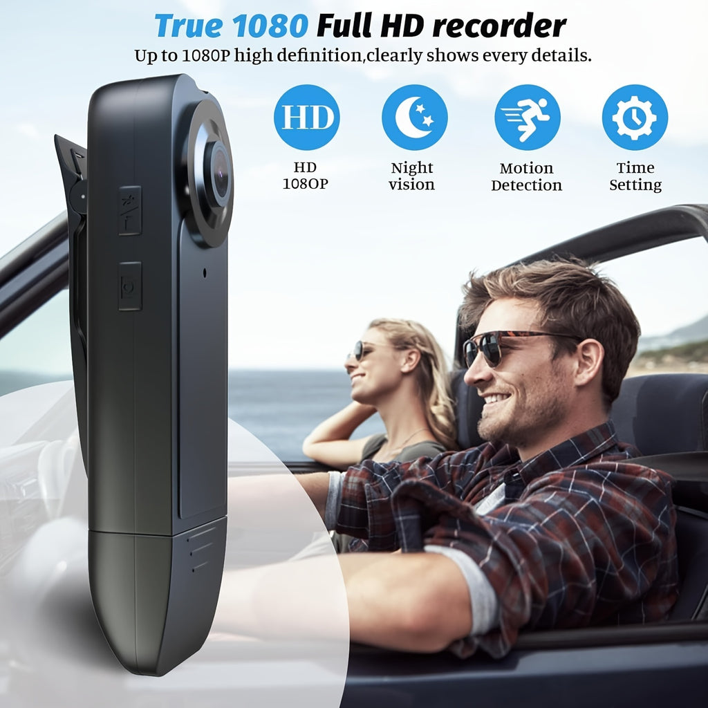 Body Camera, 1080P 64GB Body Camera with Upgraded Clip, Wearable Camera with Motion Detection and Night Vision, Suitable for Proof of Work, Delivery, Outdoor Travel, Personal Use