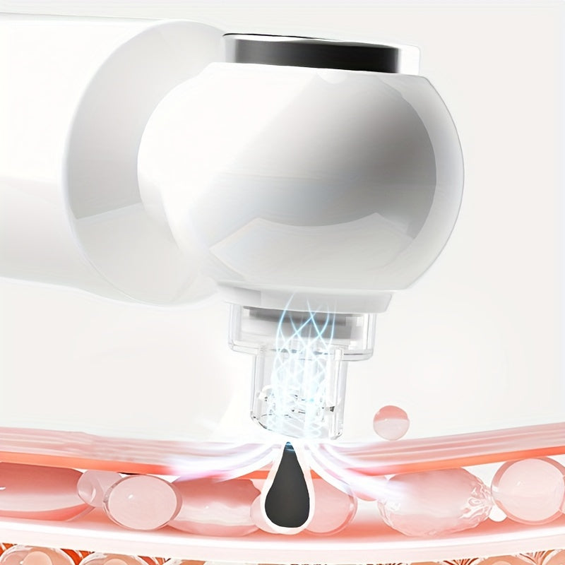 [USB Charging Beauty Device] 6-Head Blackhead Cleaner, Vacuum Electric Blackhead Pore Cleaner, USB Charging Mini Bubble Beauty Device, To Activate Heating Mode, Press And Hold The Power Button For 3 Seconds. Automatically Mai