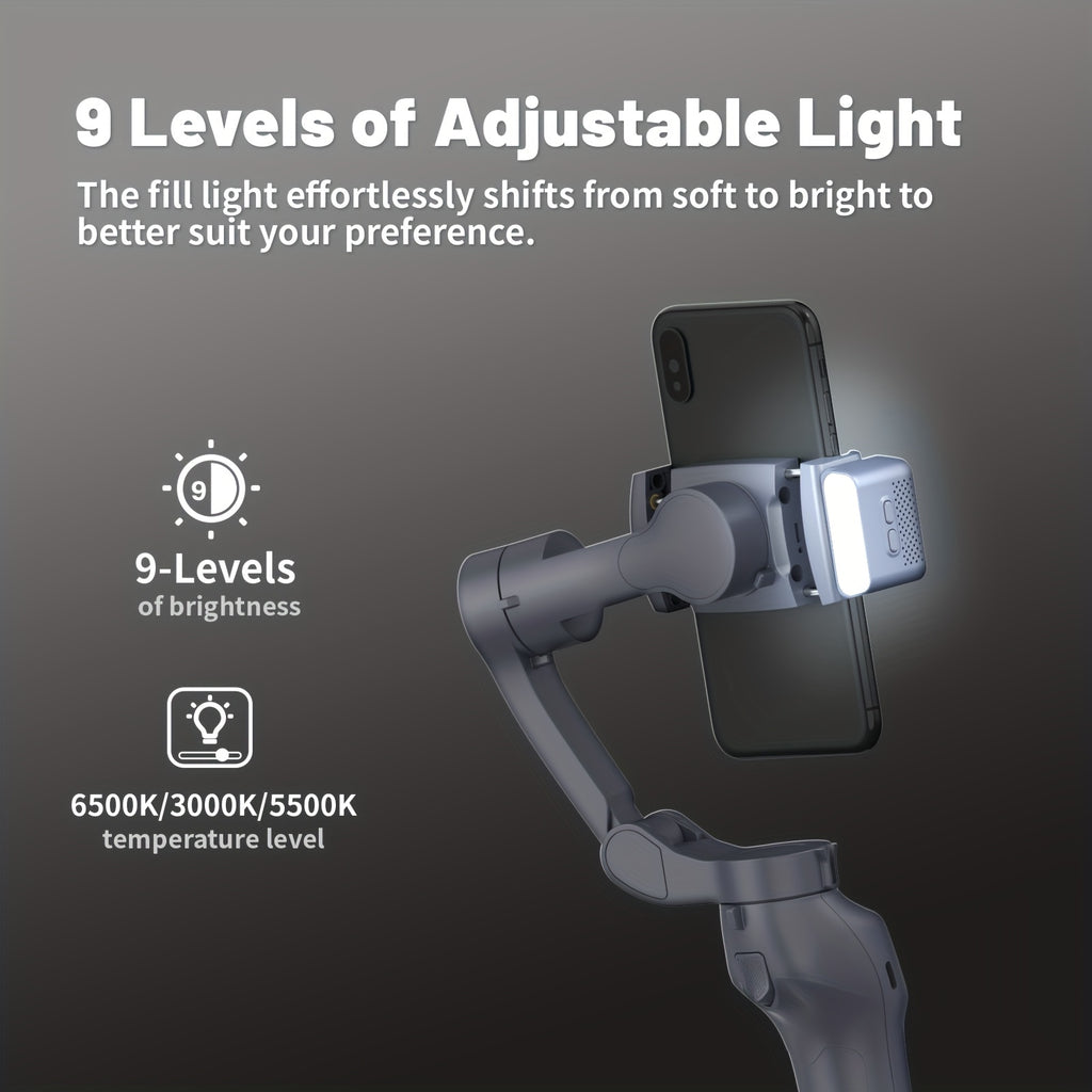 [Smartphone Gimbal Stabilizer] 3-Axis AI Tracking Smartphone Gimbal Stabilizer for Photography, Live Streaming, and Vlogging - Compact, Highprecision, Handheld, Sleek, Stable Performance