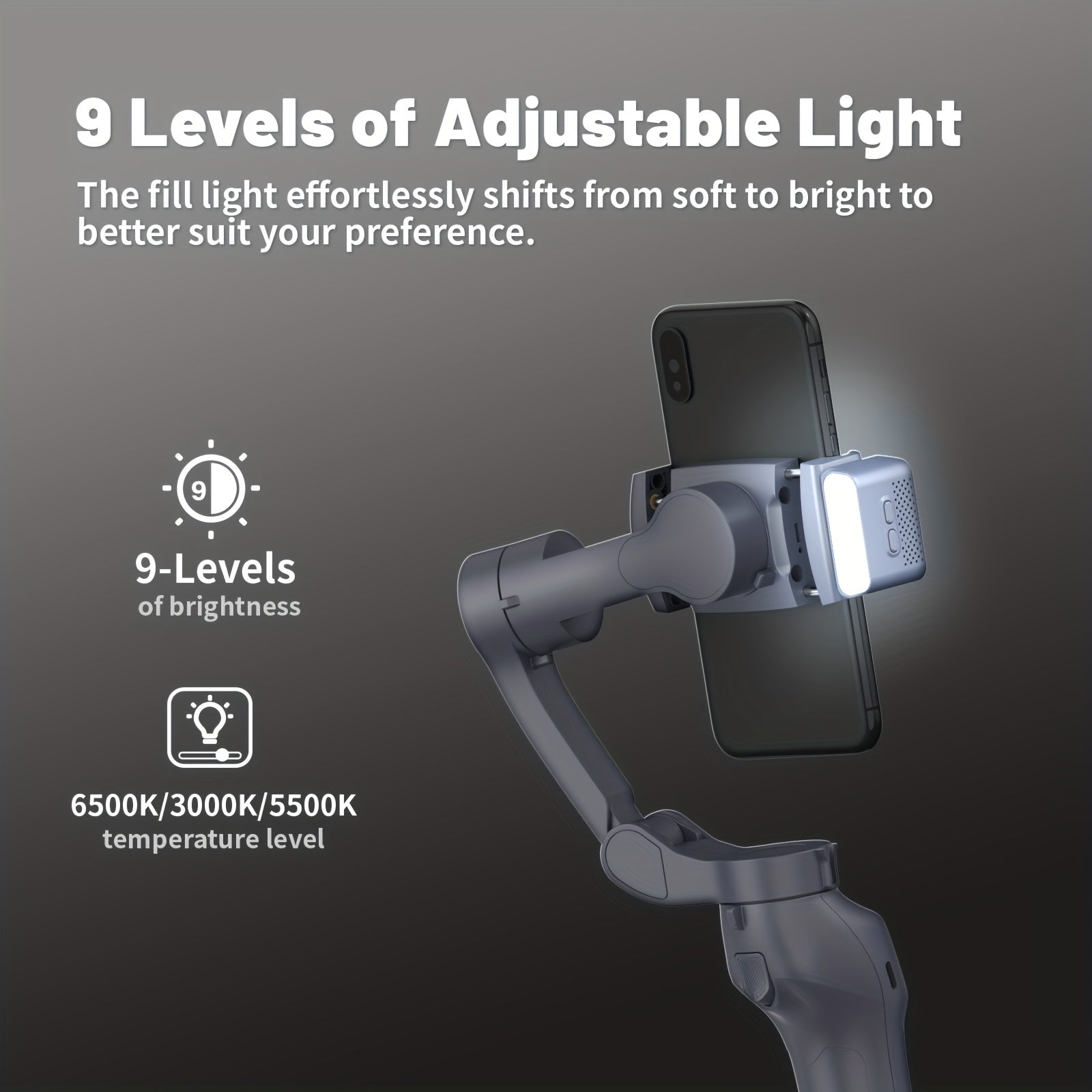 [Smartphone Gimbal Stabilizer] 3-Axis AI Tracking Smartphone Gimbal Stabilizer for Photography, Live Streaming, and Vlogging - Compact, Highprecision, Handheld, Sleek, Stable Performance