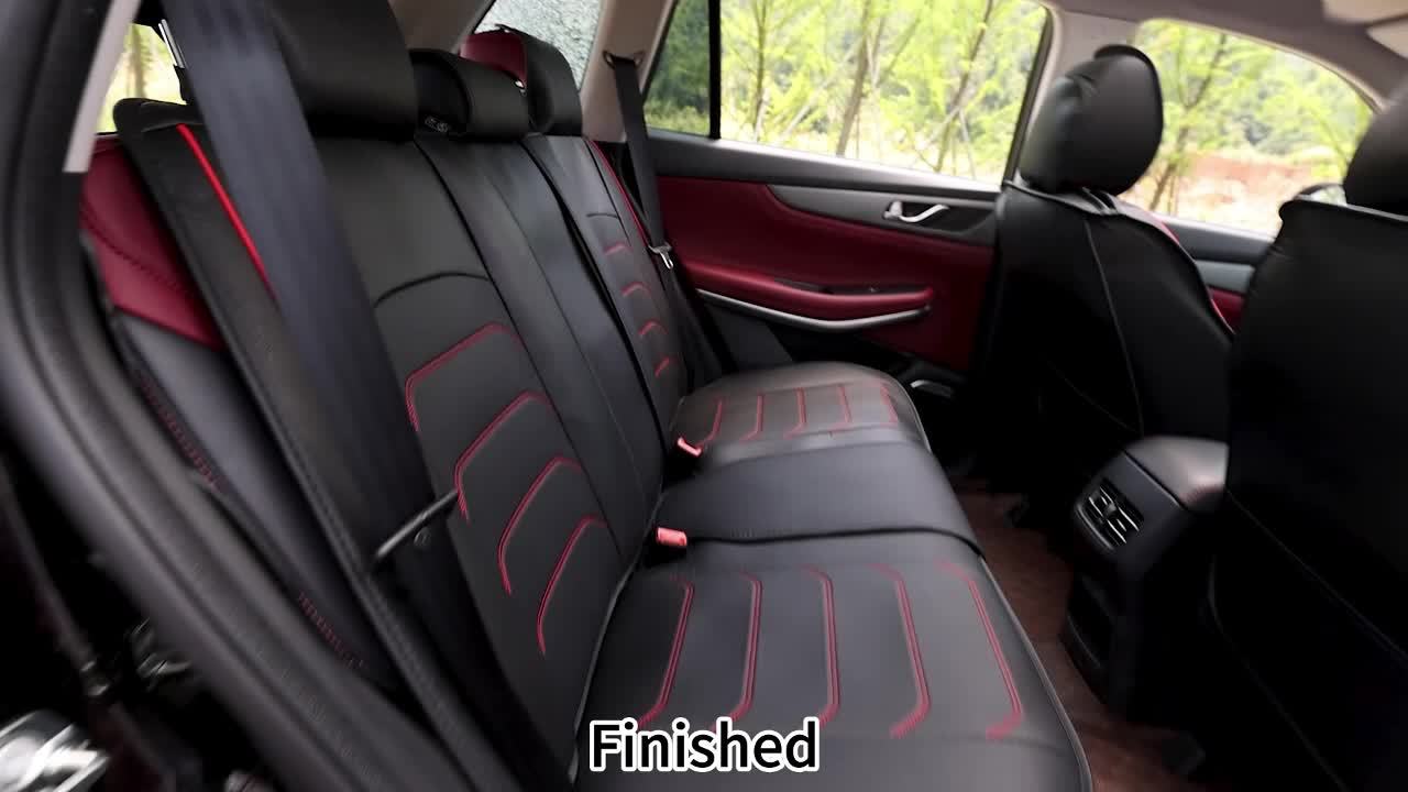 5-Seat Full Set Faux Leather Car Seat Covers - Waterproof All-Weather Protection, Full Surrounded Cushion Protector with Soft Foam Padding, Precise Fit for Cars, Trucks, Sedans & SUVs - Easy Installation, Durable Automotive I