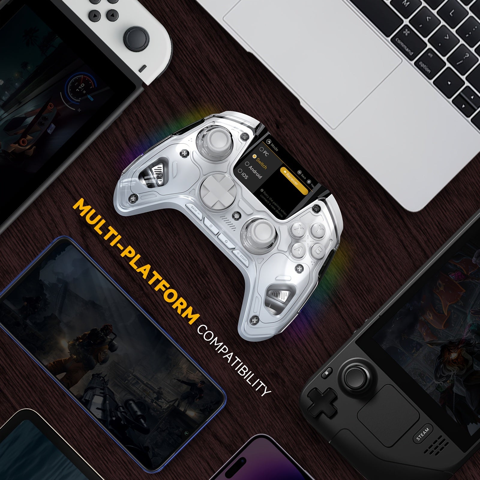 Interactive Screen Wireless Gaming Controller