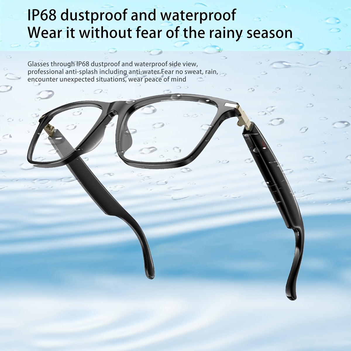 New Smart Glasses For 2025, With Ultra Long Battery Life, And Sweat Proof, Wireless Connection To Smartphones, Listening To Music And Making Phone Calls, Comfortable Wearing For Business And Sports All Day Long, Holiday Gifts