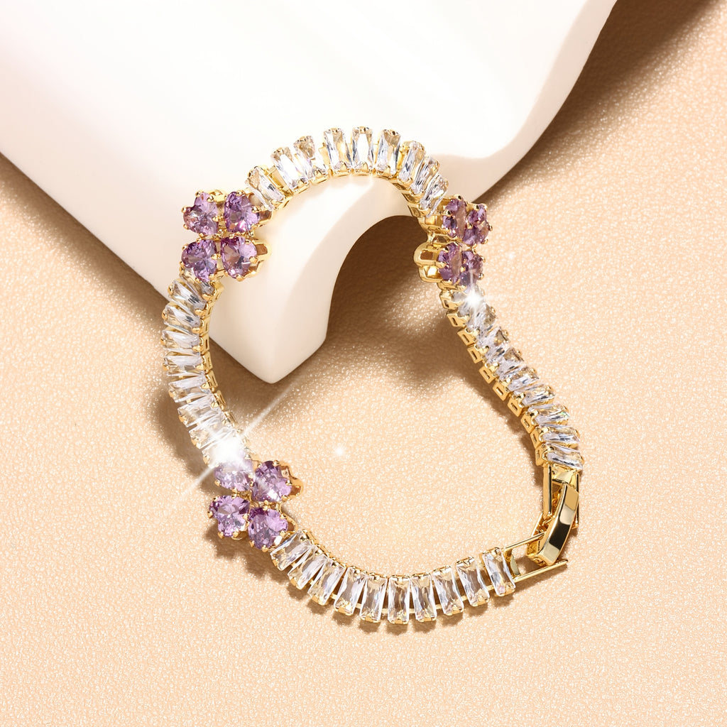 Heart Shape Tennis Bracelet