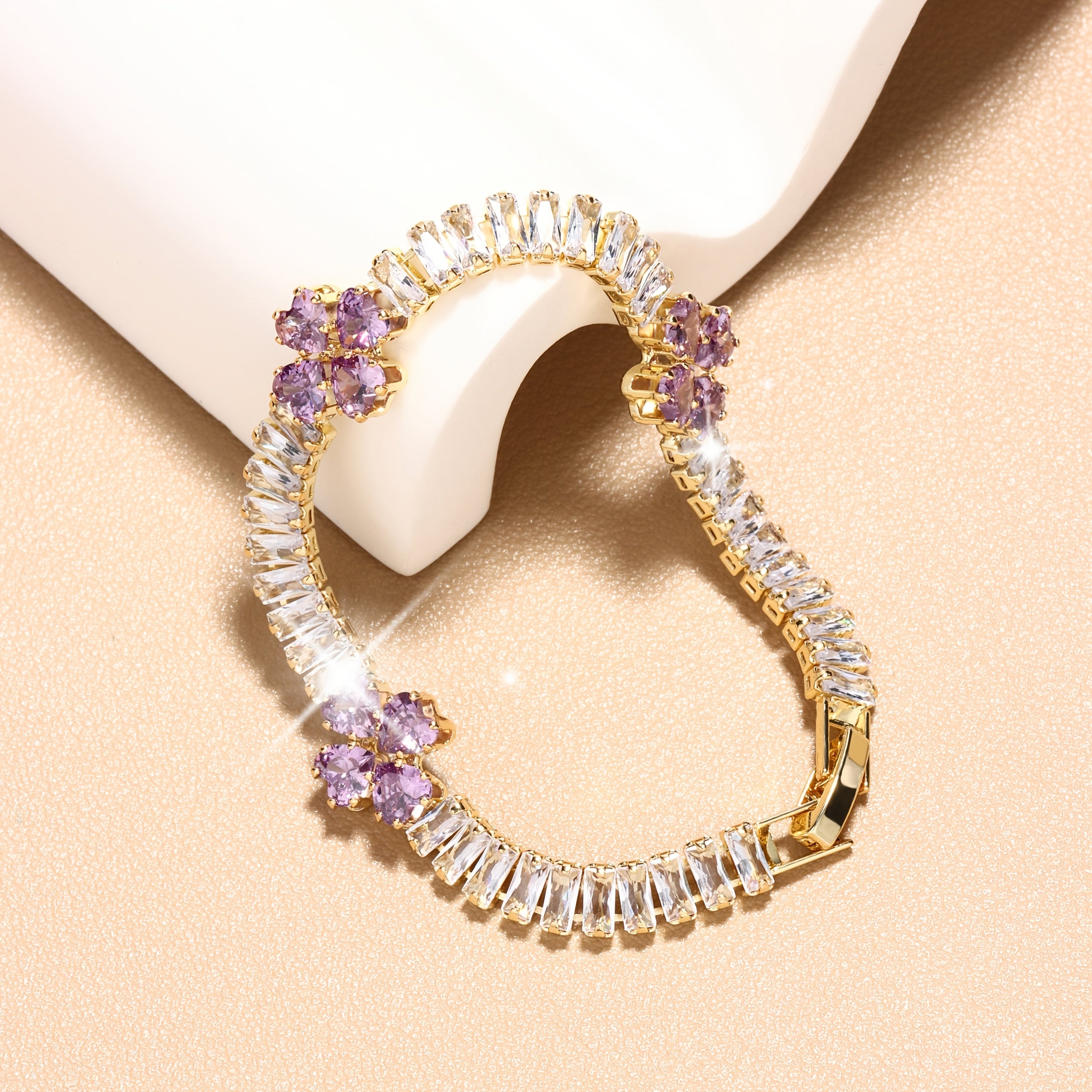 Heart Shape Tennis Bracelet