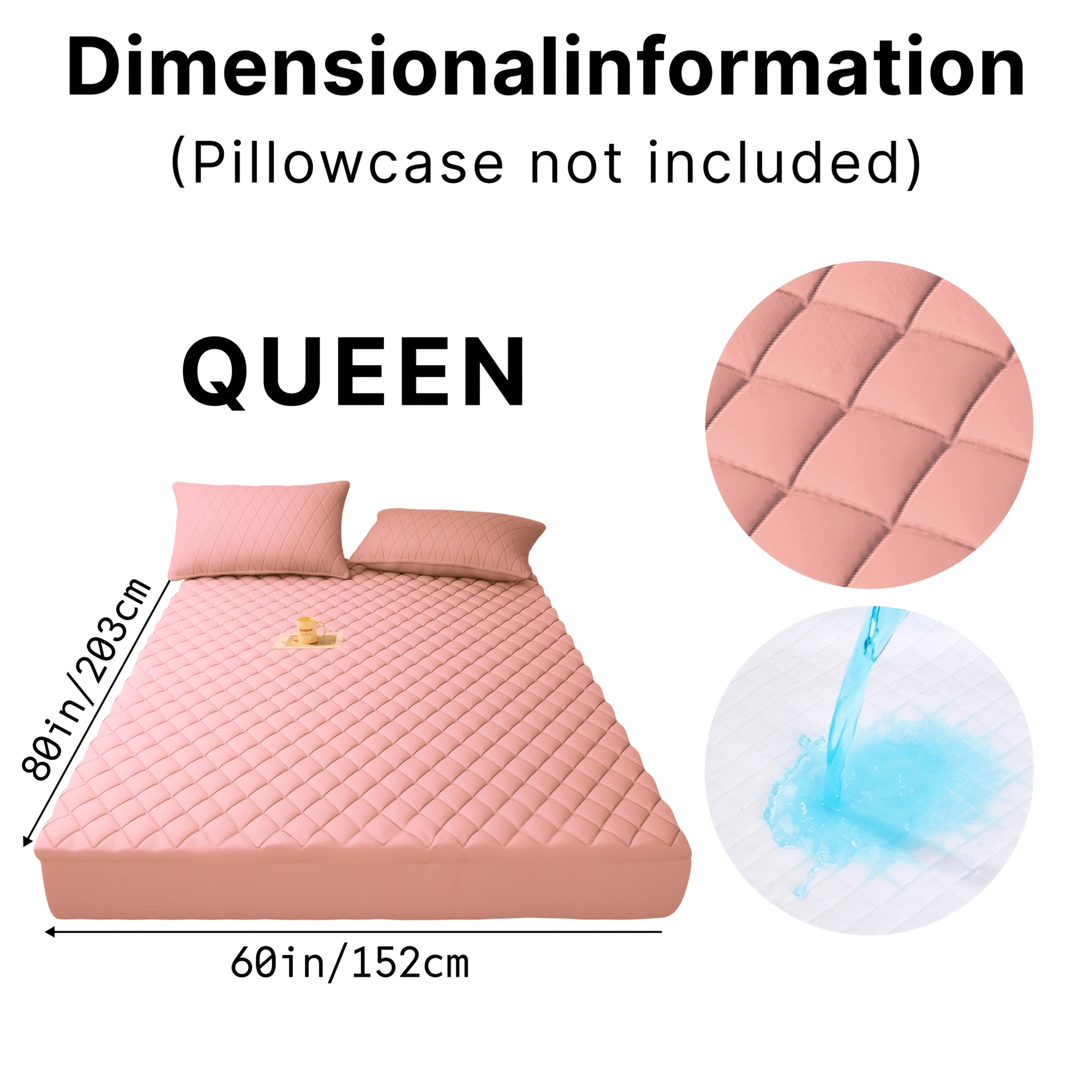 1pc Mattress Protector, Cool And Comfortable, Layered Fitted Sheet, Solid Color Bedding Design, Can Be Used As A Separate Bedspread, Deep Pocket, Ideal For Bedroom, Guest Room And Hotel Mattress Protection