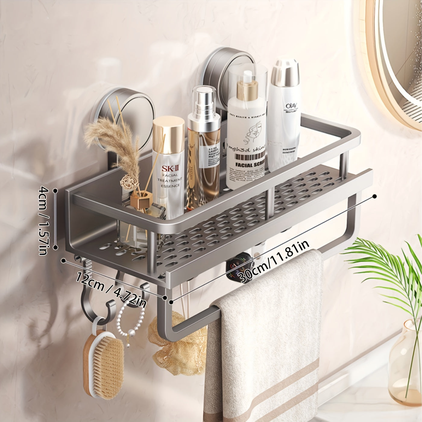 1pc Heavy-Duty Rustproof Shower Organizer