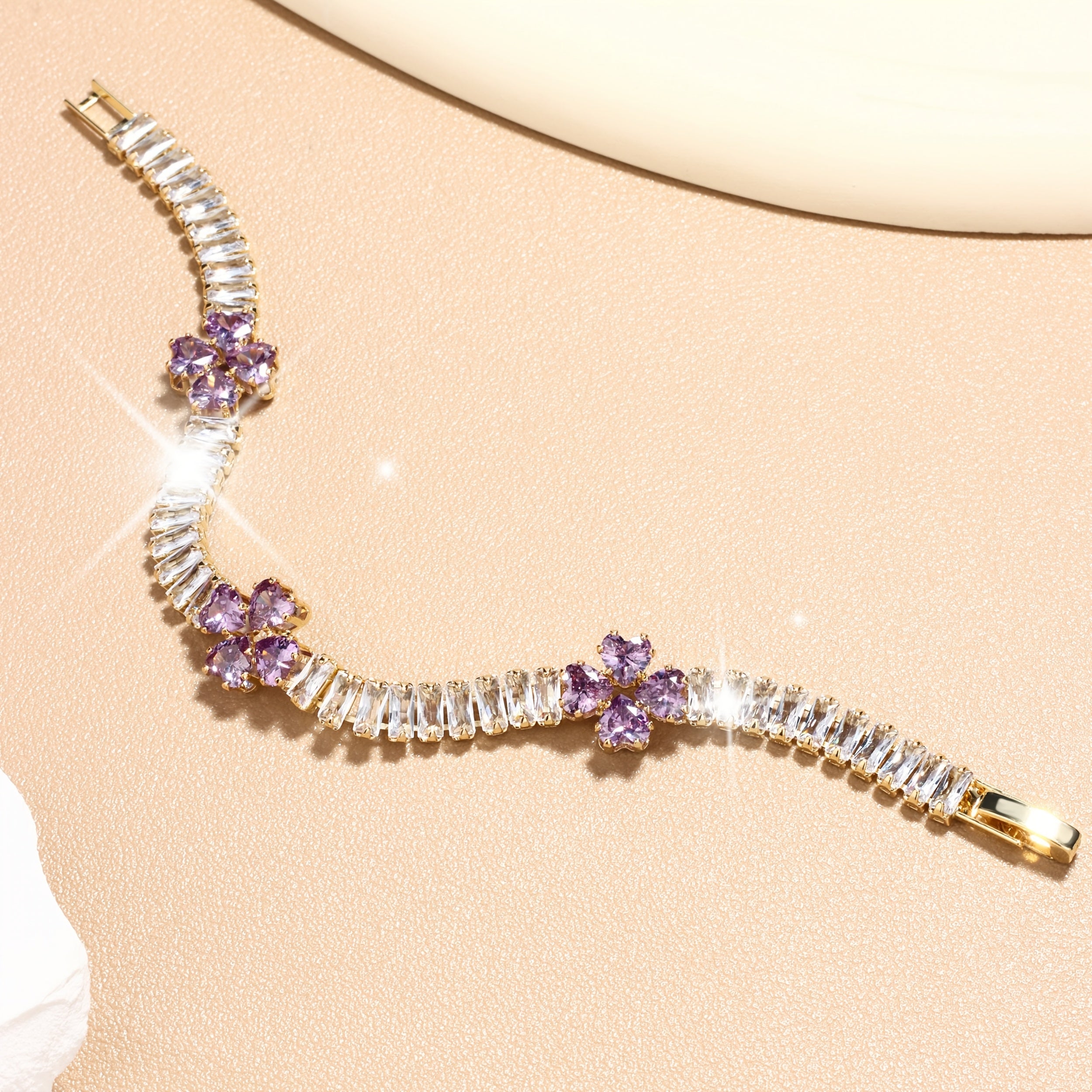 Heart Shape Tennis Bracelet