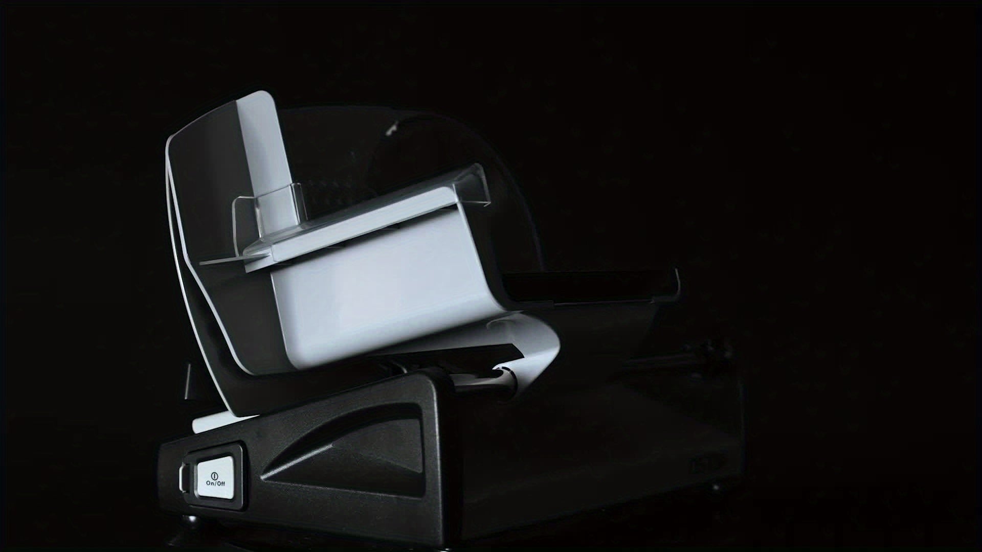 OSTBA Electric Meat Slicer with Child Lock Protection, Removable 7.5" Stainless Steel Blade & Food Carriage, Adjustable Thickness for Meat, Cheese, Bread (150W/200W)