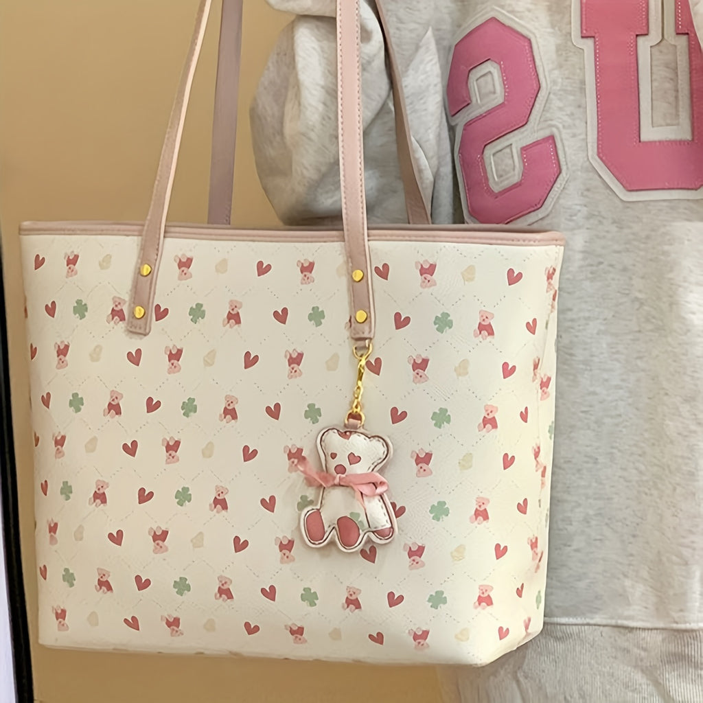 Adorable Pink Bear Laptop Bag