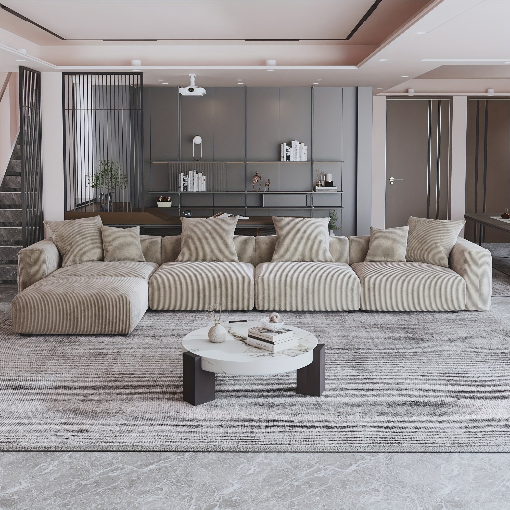 Extra Large U-Shaped Modular Sectional Sofa Couch