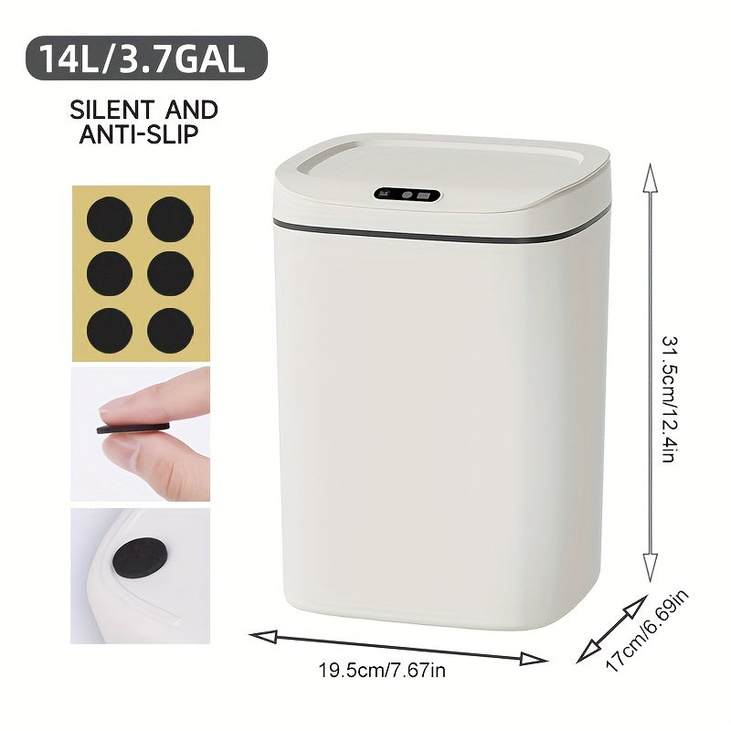Smart Trash Can, Easily Opened with A Wave Of Your Hand, Tightly Sealed, Effectively Blocking Odors, Keeping The Air Fresh, Stylish In Appearance, Sturdy And Durable, Easy to Clean.