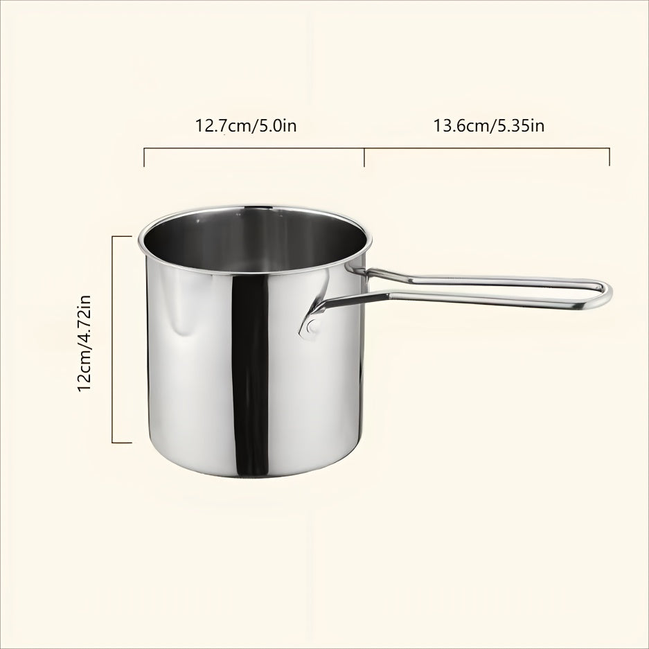 [Stainless Steel Fryer Set] 1set/3pcs - stainless steel - tempura fryer - with basket - deep fryer - multi-purpose cookware set