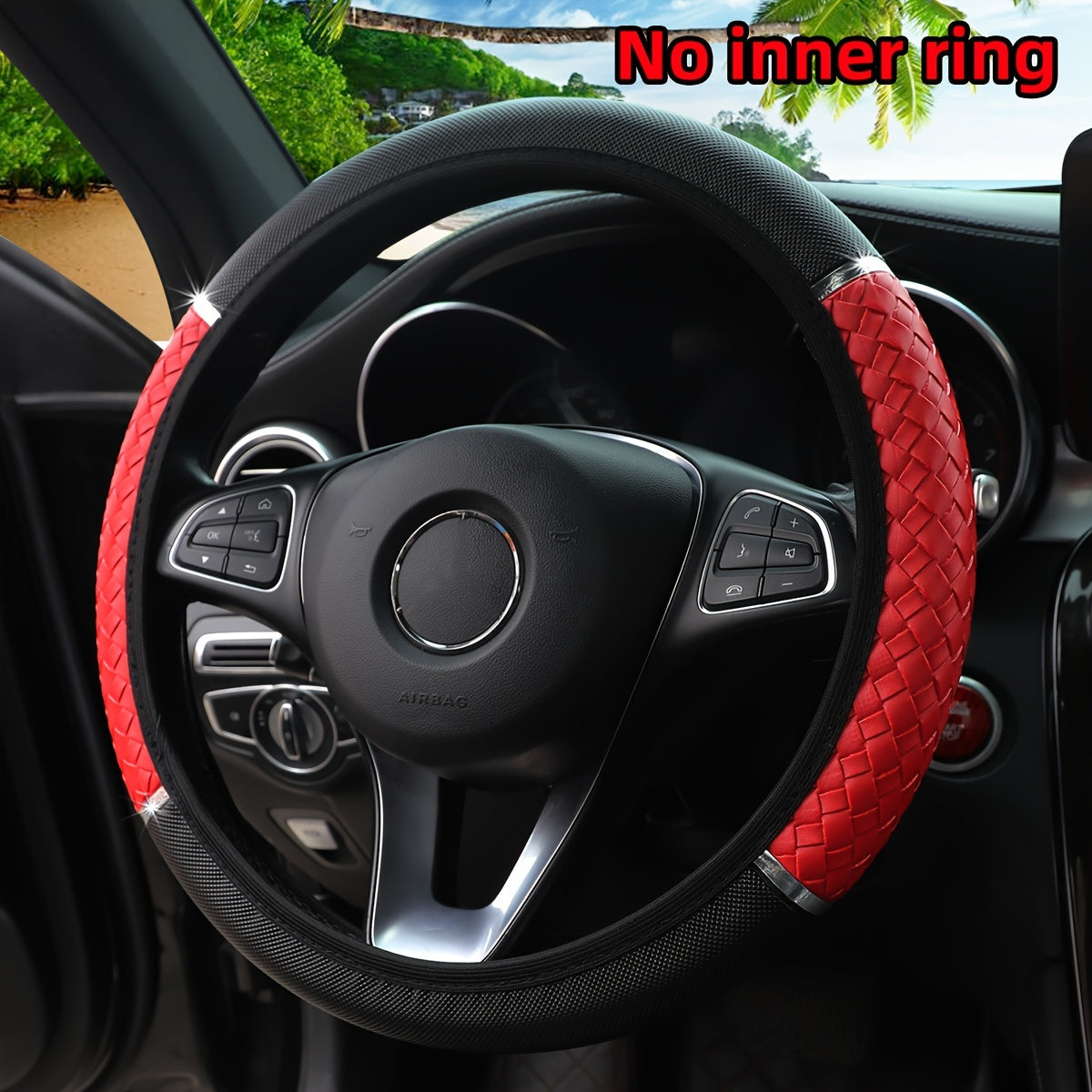 3D Woven Metal Steering Wheel Cover