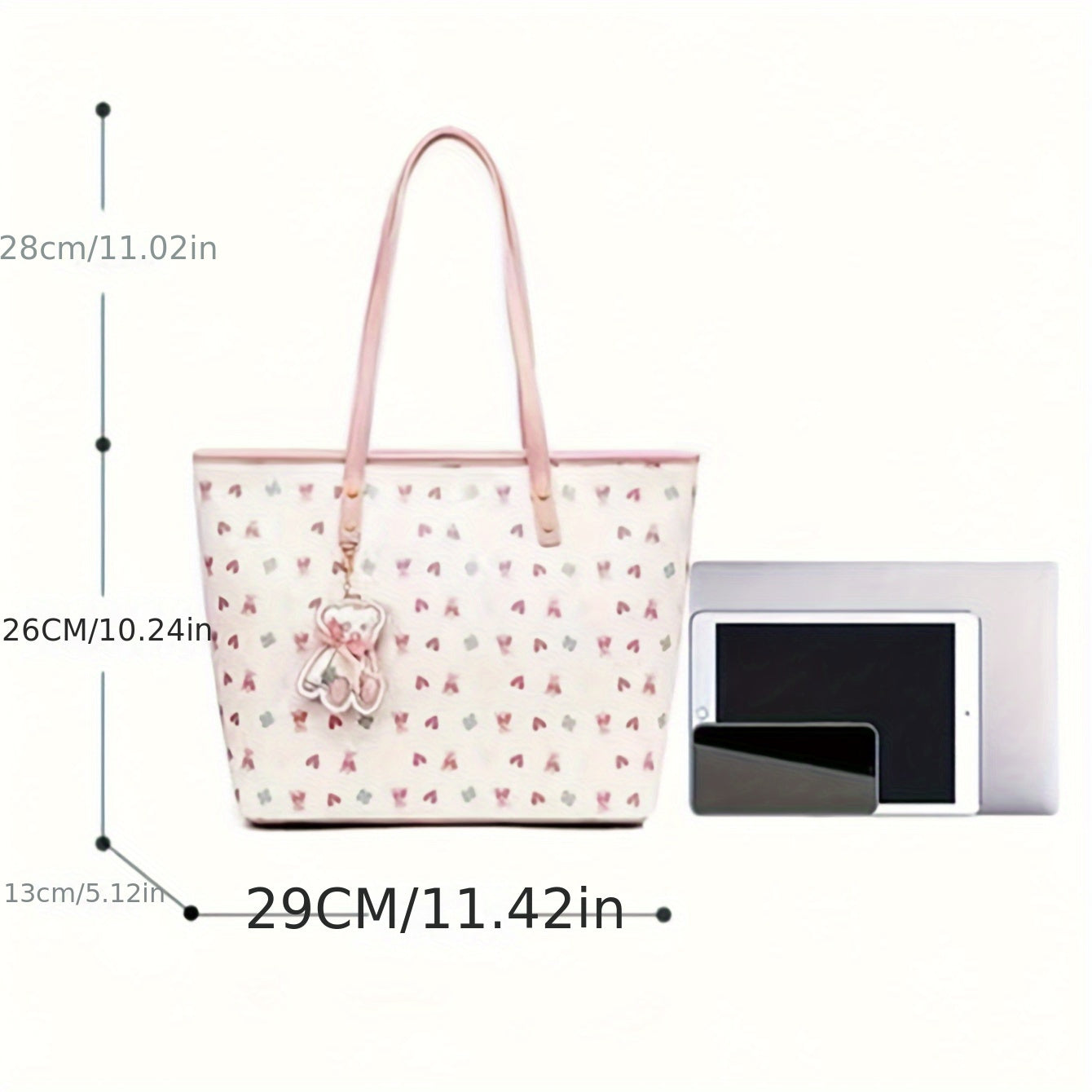 Adorable Pink Bear Laptop Bag